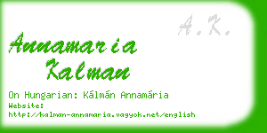 annamaria kalman business card