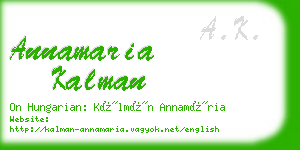 annamaria kalman business card